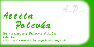 attila polevka business card